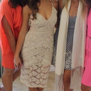 Adelyn Rae Lace Midi Dress